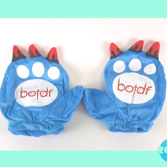 Rare Blood On The Dance Floor merch BOTDF blue plush Bat Ears and paw glove set main image 4